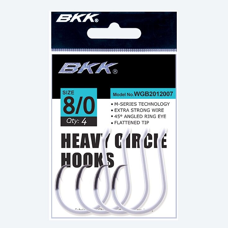 BKK Glow Heavy Circle Hooks - 2/0 - 8 Per Pack