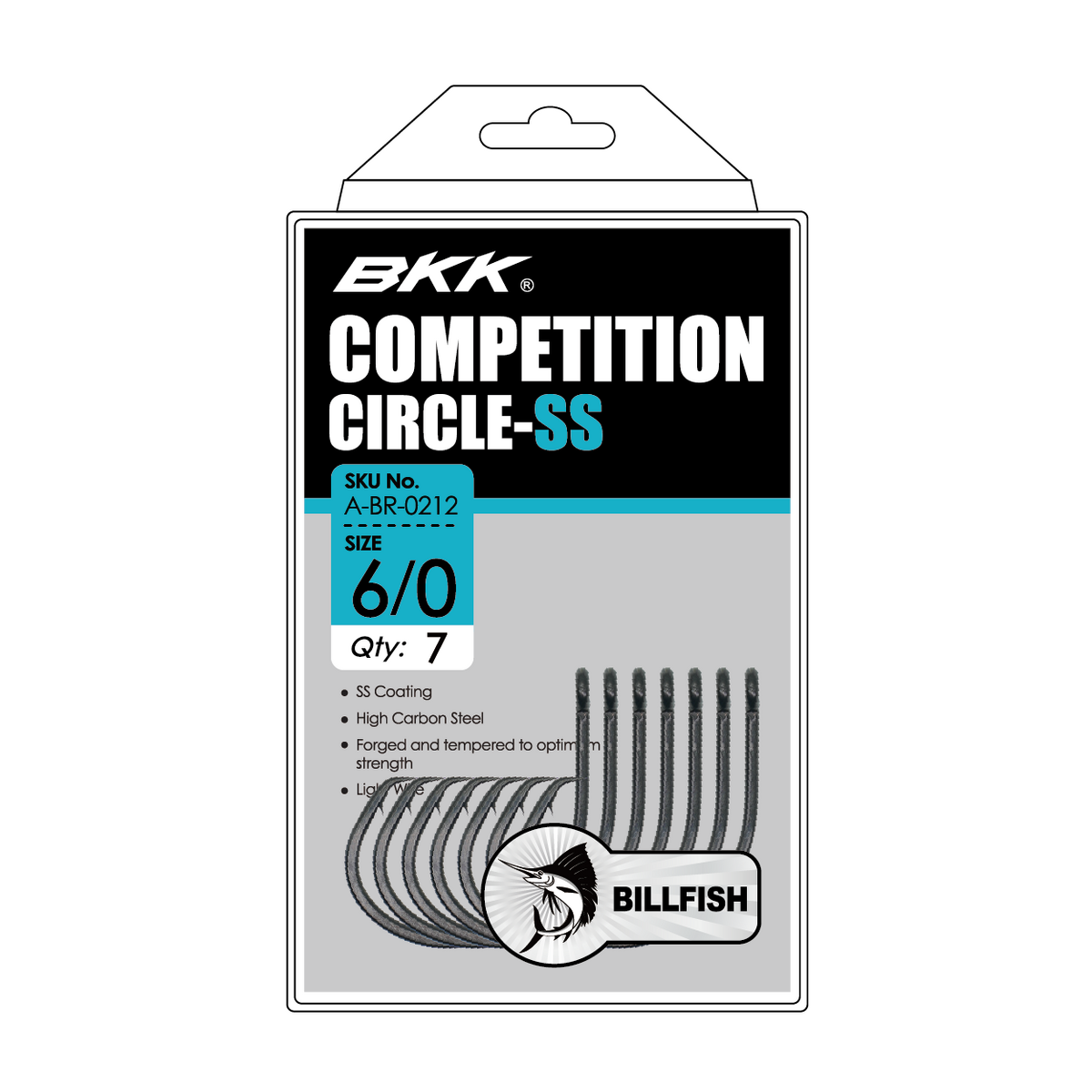 BKK Competition Circle Hooks SS - 7/0 - 6 Per Pack