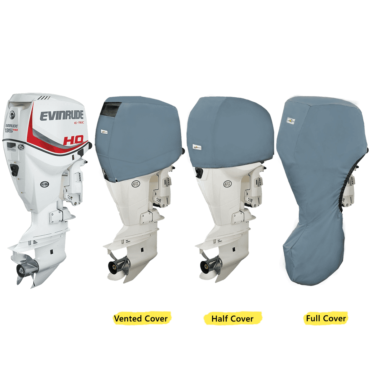 Evinrude E-Tec V6 2.6L 150Hp 175Hp 200Hp 135H.O 150H.O Full Cover (X)25In/635mm