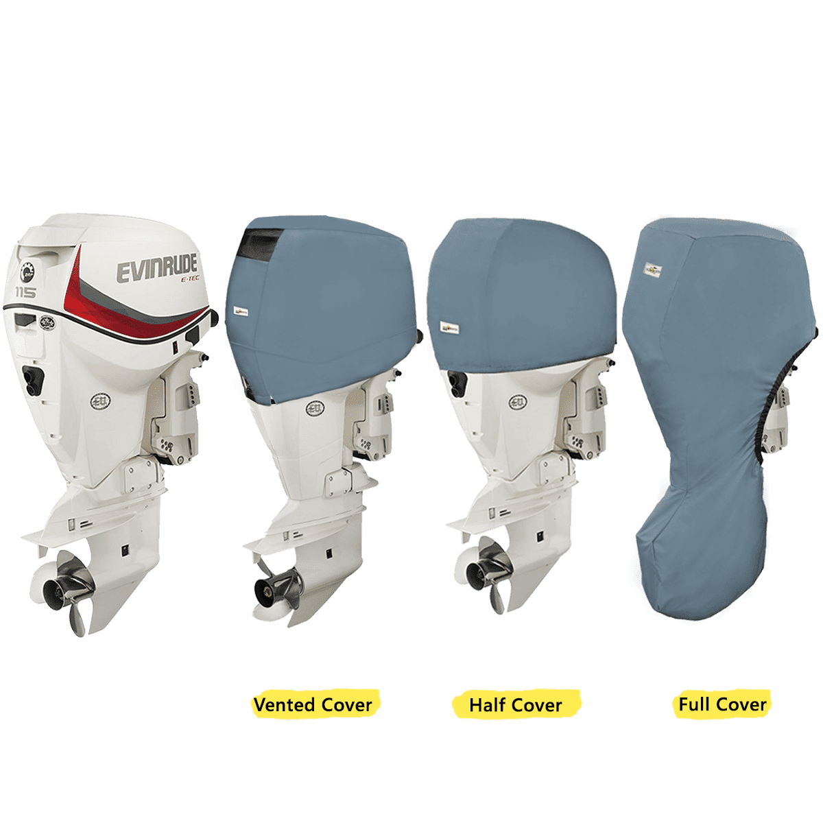 Evinrude E-Tec V4 1.7L 115Hp 130Hp 90H.O Full Cover (X)25In/635mm Leg (2005>)