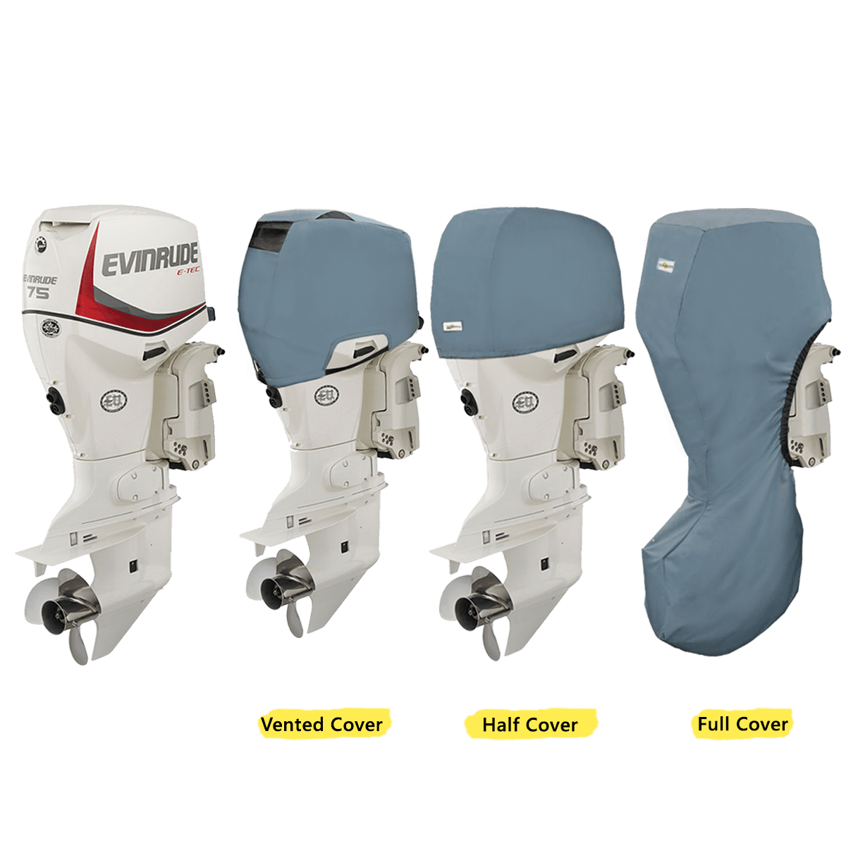 Evinrude E-Tec 3 Cyl 75Hp 90Hp 60H.O Full Cover (X)25In/635mm Leg (2003>)
