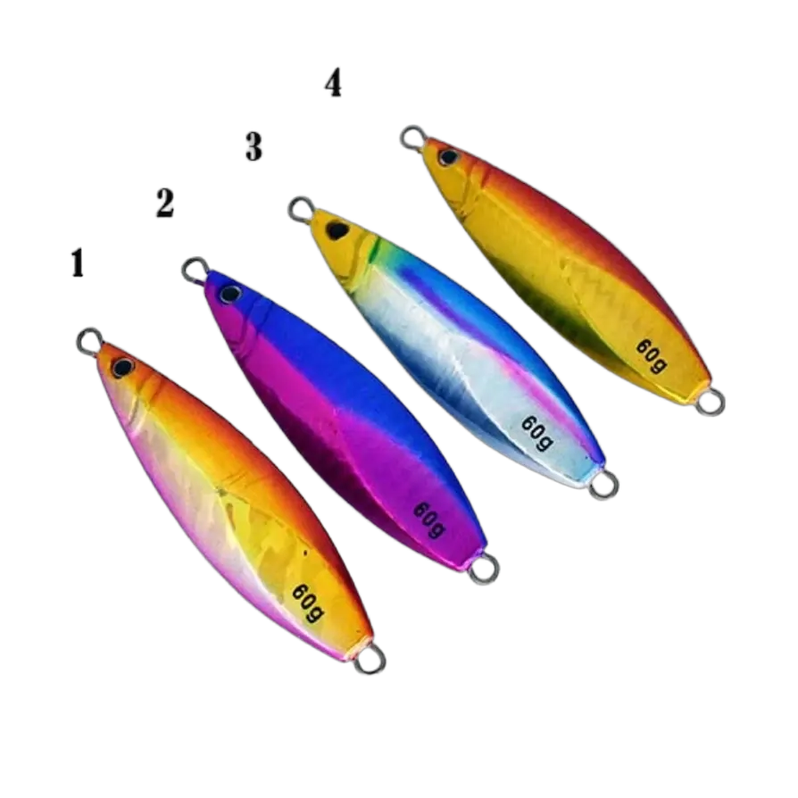 Leurres Métalliques Yakka Jig Slow Pitch 30g, 40g, 80g - Pêche Verticale Aux Poissons Nobles (Snapper, Kingfish) - Peinture UV