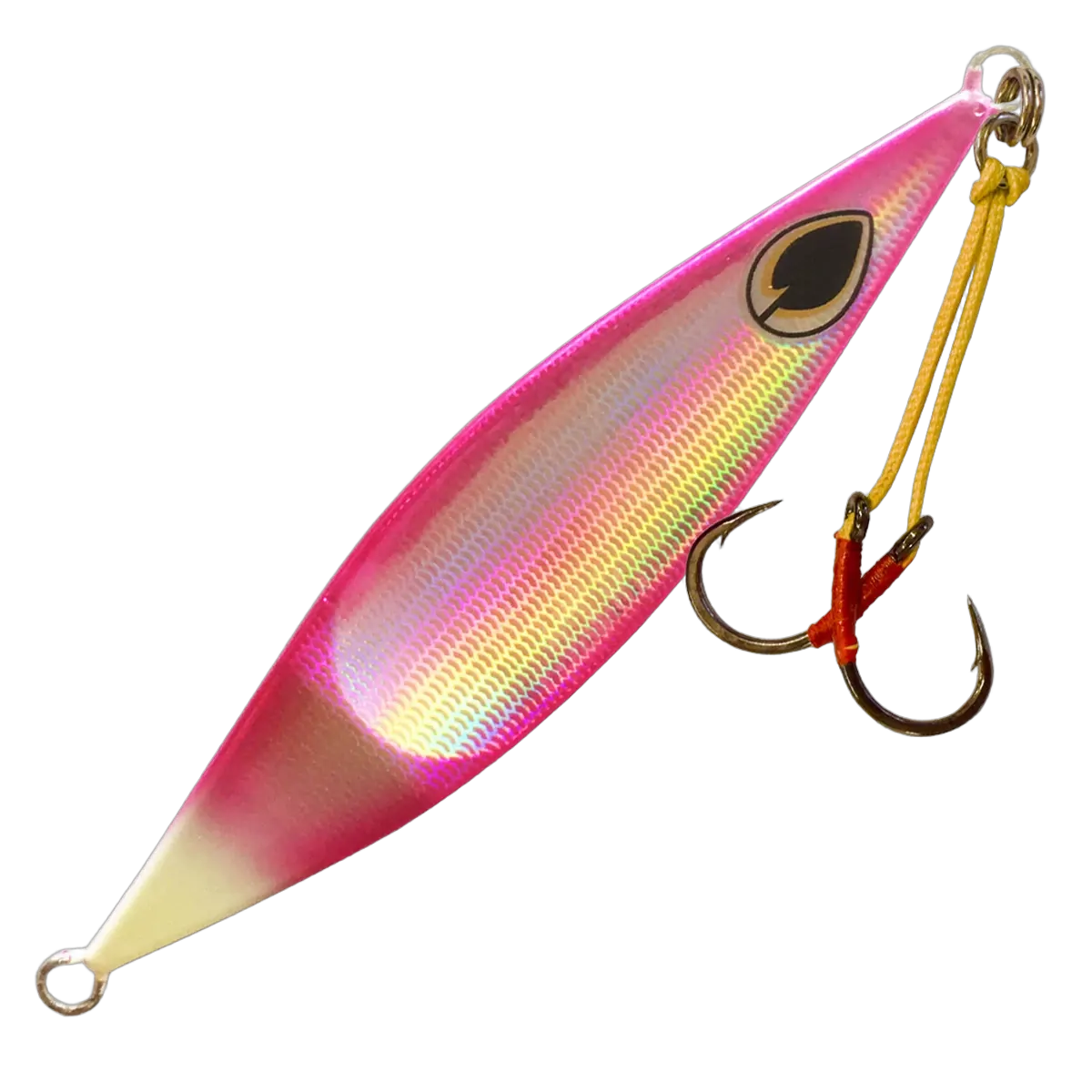 Black Magic Flipper Jig 60gm Pink/Lumo Stripe
