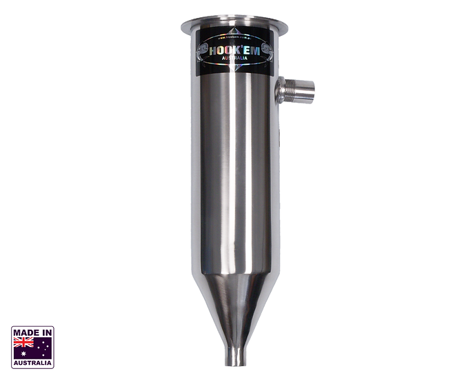 Hookem Single Flush Mount Live Bait Tube - 4" (100mm) Round Plate - Single Water Supply
