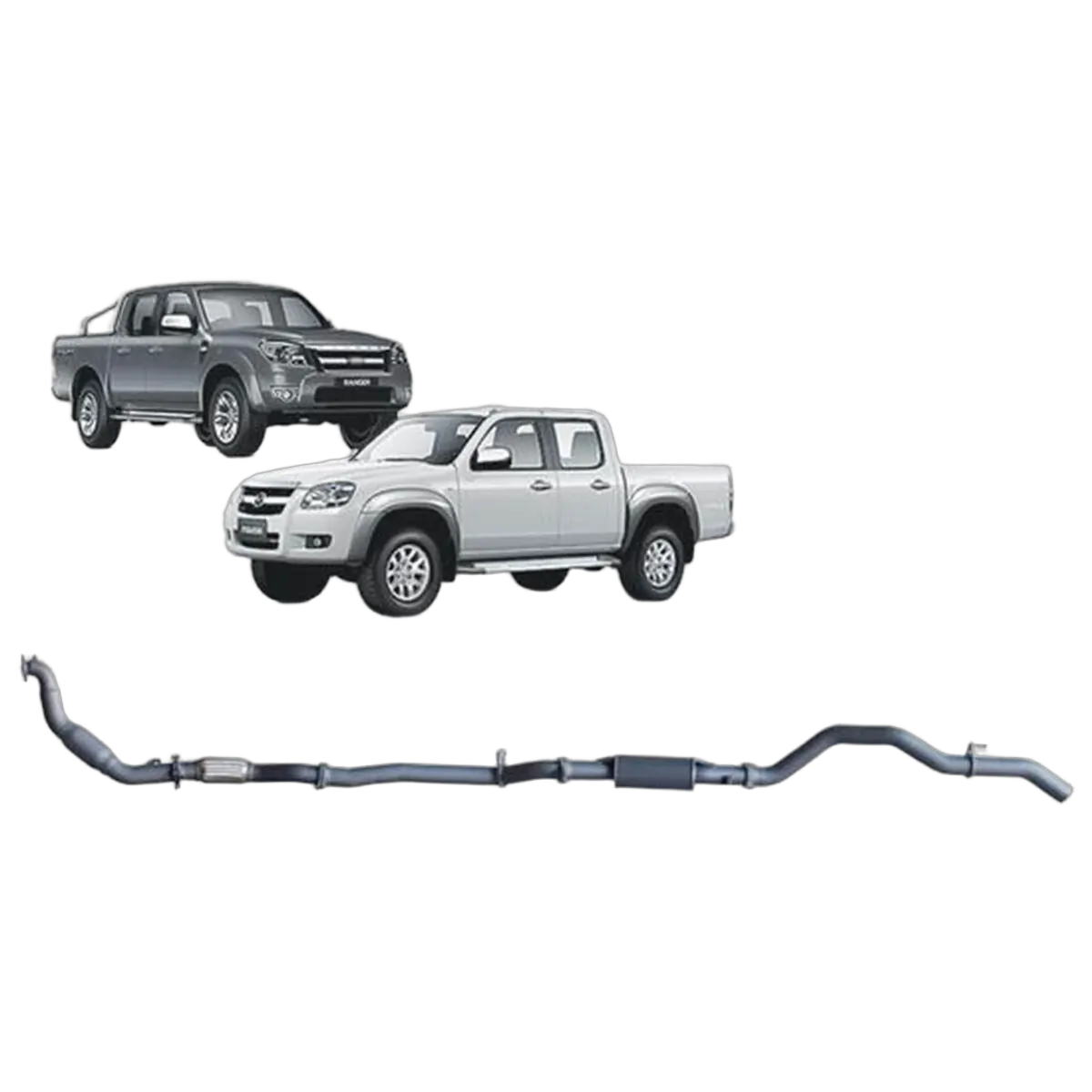Redback Exhaust For Ford Ranger 2006-2011 MZR-CD 3.0 Litre High Flow Catalytic Converter - Resonator