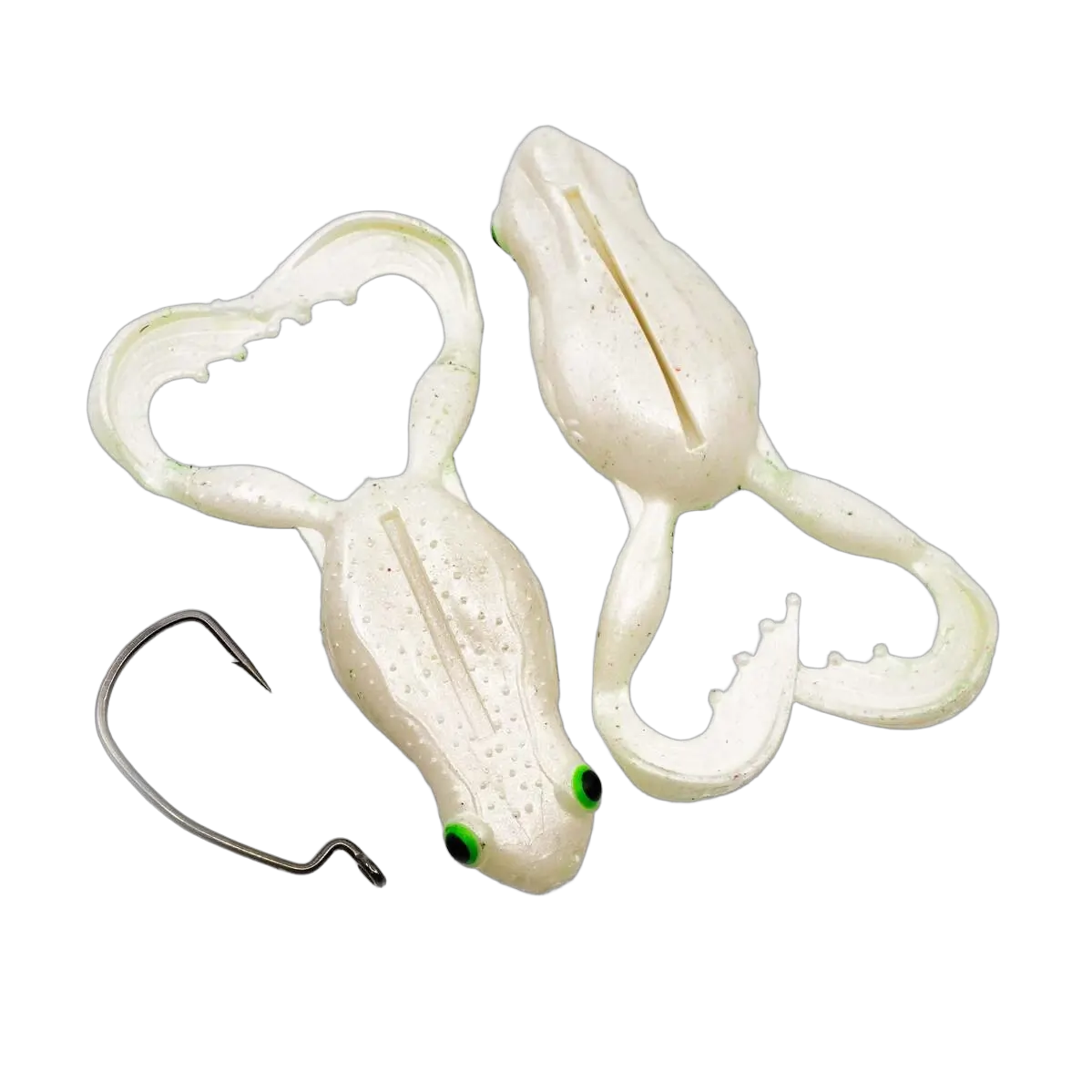 Chasebaits Flexi Frog 40 4pc - Pearl White