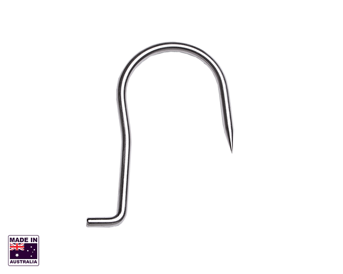 Hookem Round Gaff Hook - 8 X 85mm Stainless Steel Head Only