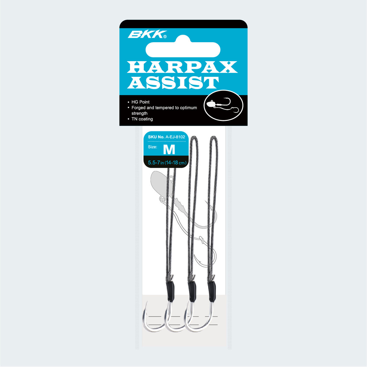BKK Harpax Assist Hook - 4-5in (10-12.5cm) - 3 Per Pack