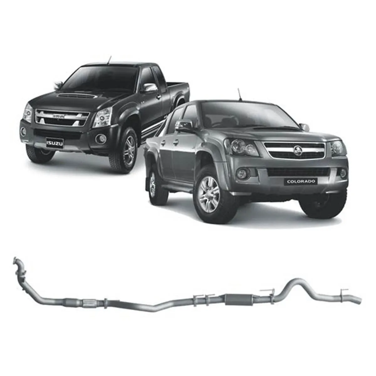 Redback Exhaust For Holden Rodeo / Colorado 2007 - 2012 4JJ1-TCX 3.0 Litre High Flow Catalytic Converter - Resonator