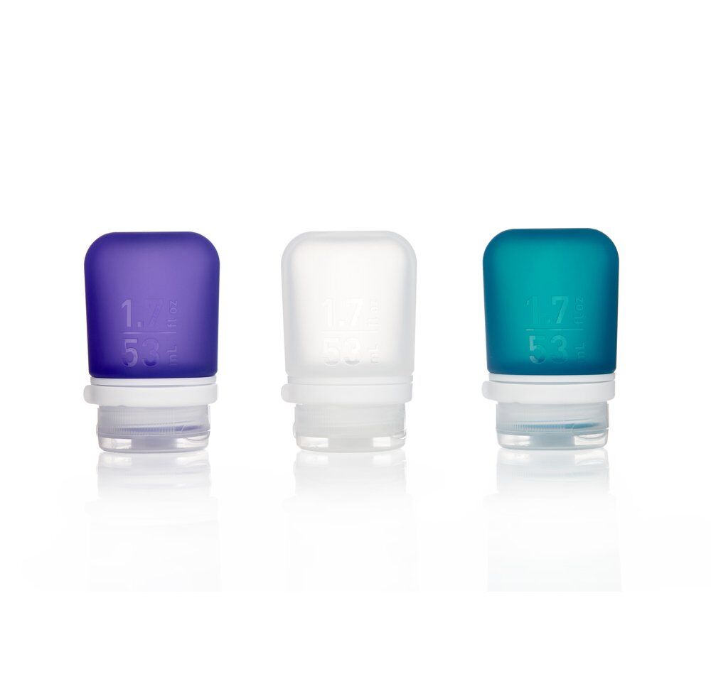 HUMAN GEAR GoToob+ 3 Pack Small Clear/Purple/Teal