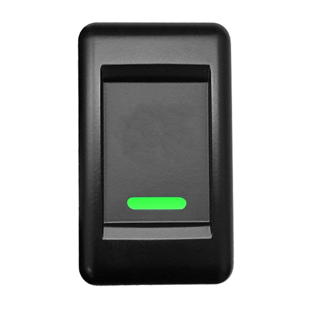 Hulk 4x4 Switch Push Button On/Off 24V Led Window T/S Isuzu Truck Amber/Green Illum