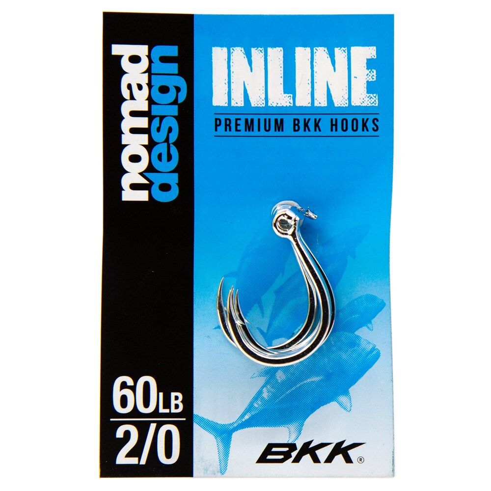 Nomad Design Inline Eye Single Hooks - 2/0 - 5 per pack