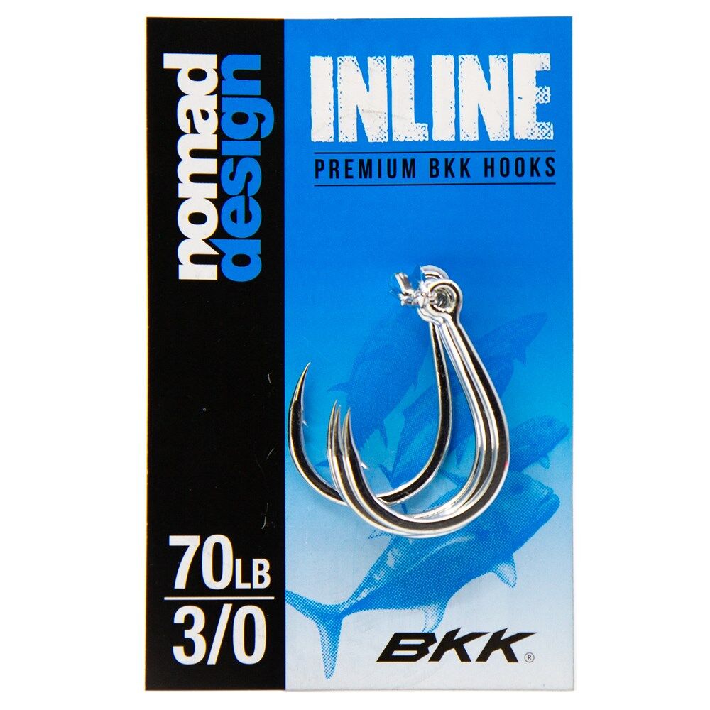 Nomad Design Inline Eye Single Hooks - 3/0 - 5 per pack