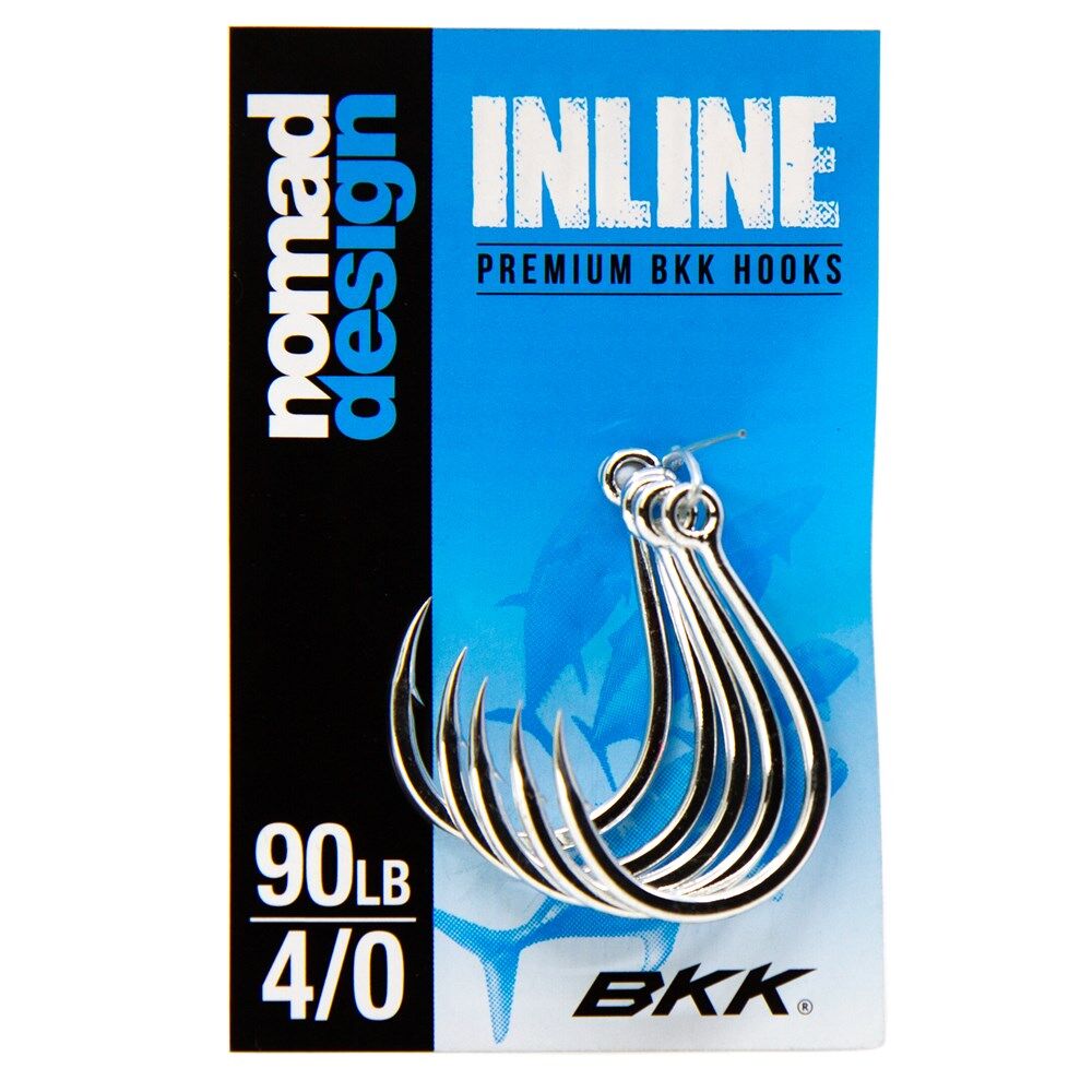 Nomad Design Inline Eye Single Hooks - 4/0 - 5 per pack