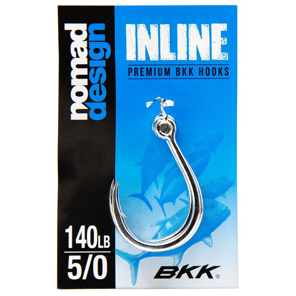 Nomad Design Inline Eye Single Hooks - 5/0 - 4 per pack