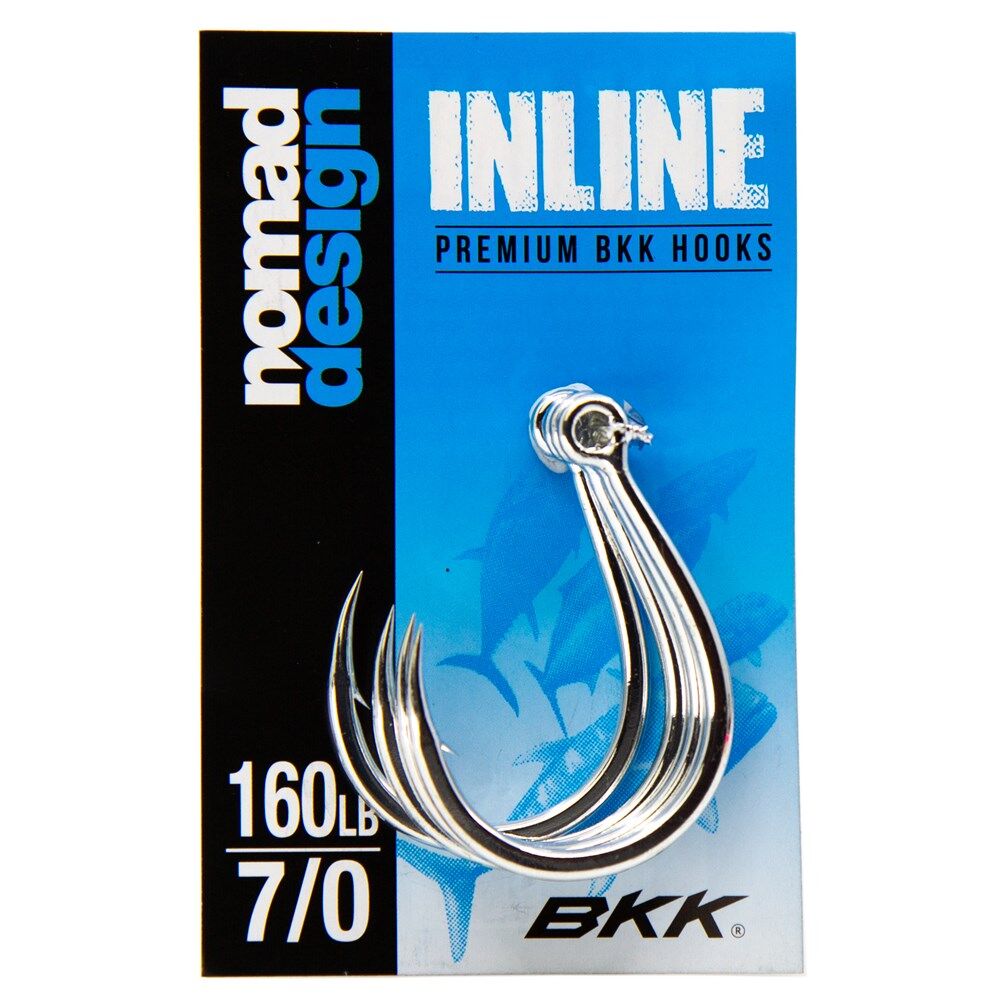 Nomad Design Inline Eye Single Hooks - 7/0 - 4 per pack