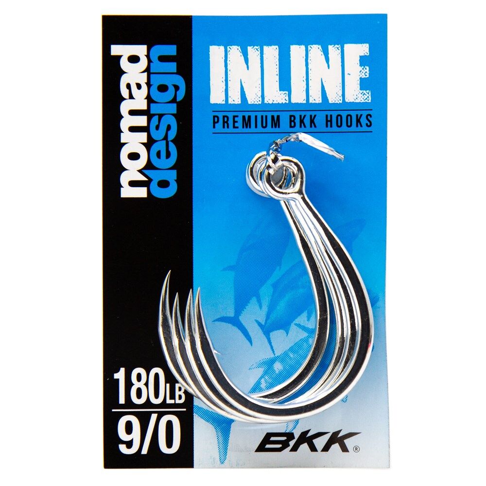 Nomad Design Inline Eye Single Hooks - 9/0 - 4 per pack