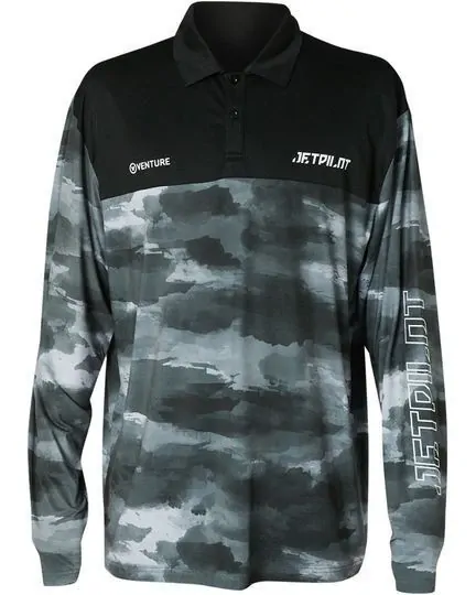 Jetpilot 2023 Venture Long Sleeve Fishing Polo Green Camo - Size XL