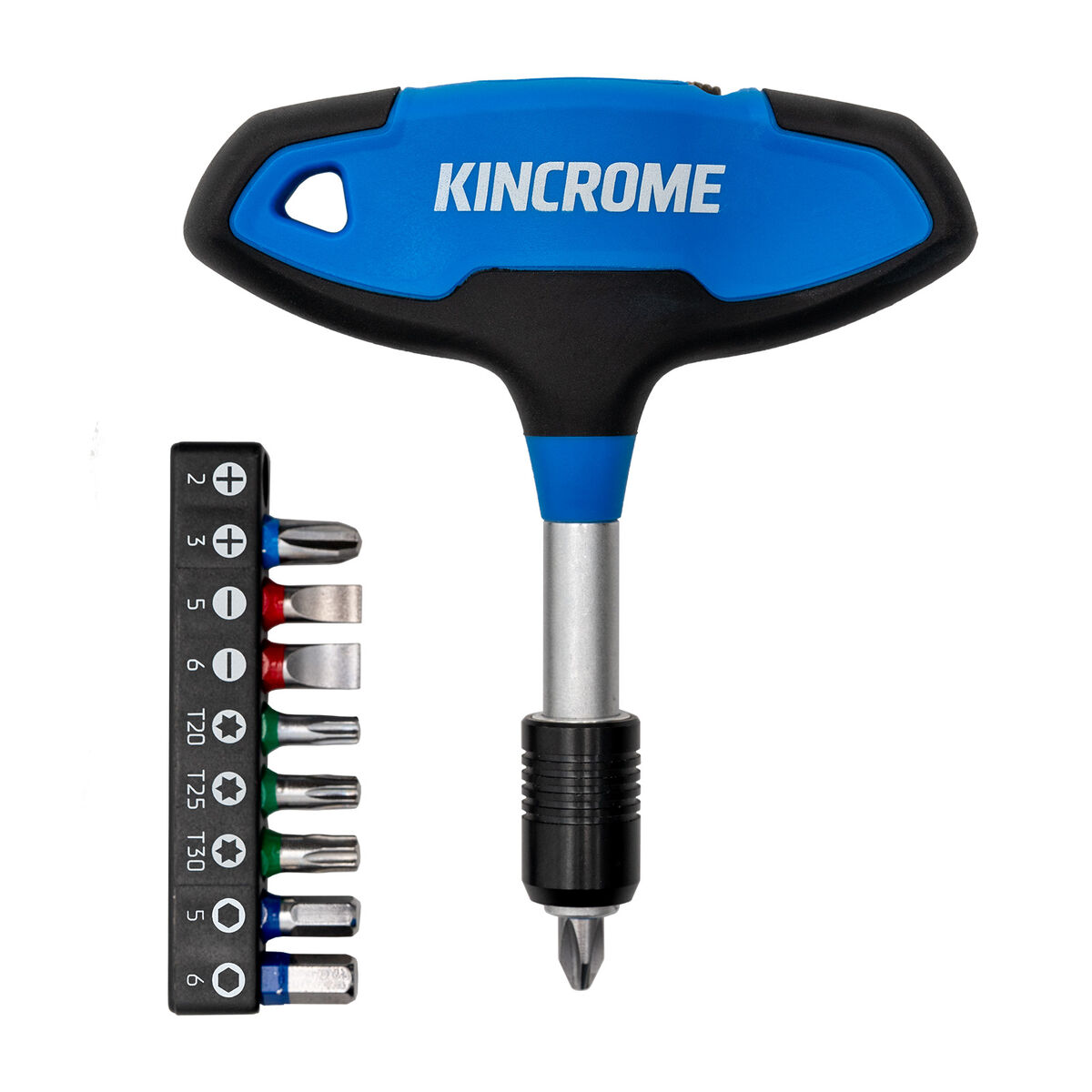 Kincrome 10P Ratchet T-Handle & Bit Set