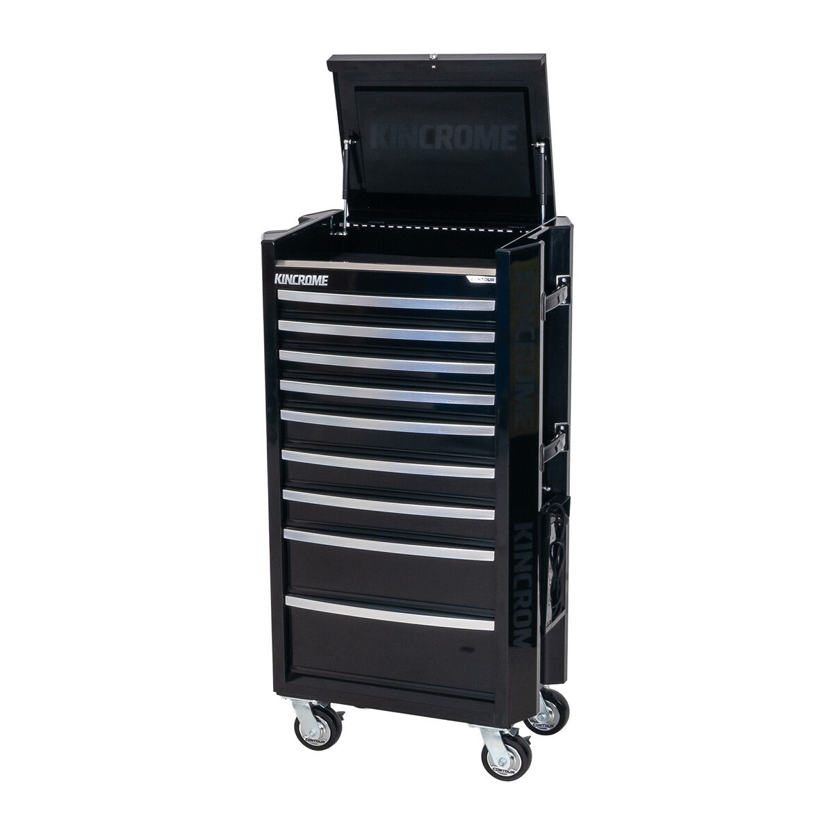 Kincrome CONTOUR® Tower Tool Trolley 9 Drawer 730mm (29”) Black