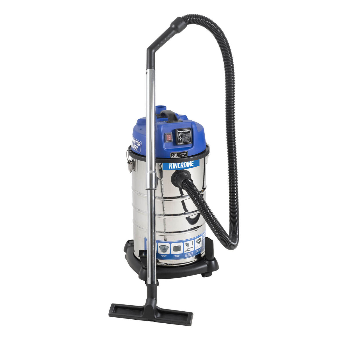 Kincrome 240V Wet & Dry Garage Vacuum 30L / 1250W