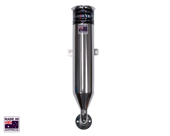 Hookem Single Live Bait Tube - 3" (75mm) Flared - 90Â° Bend With Flange