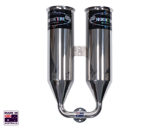 Hookem Double Live Bait Tube - 4" (100mm) Flared - 90Â° Bend With Flange