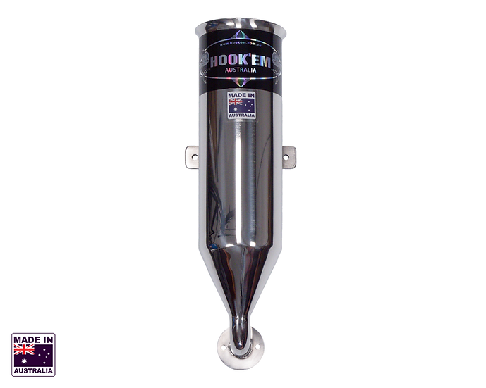 Hookem Single Live Bait Tube - 4" (100mm) Flared - 90Â° Bend With Flange
