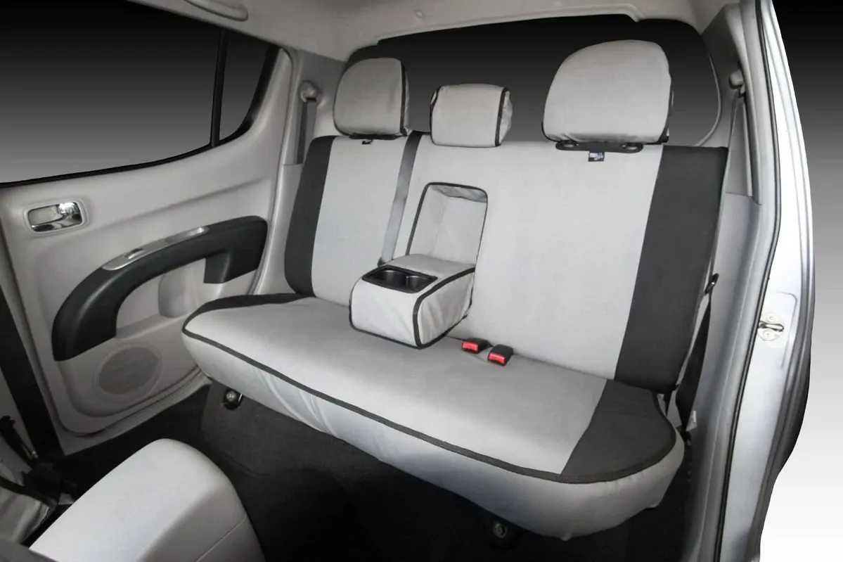 MSA Second Row Full Width Bench - MSA Premium Canvas Seat Covers To Suit Toyota Landcruiser 76 Series - Wagon Workmate Gxl 03/07 To 08/12