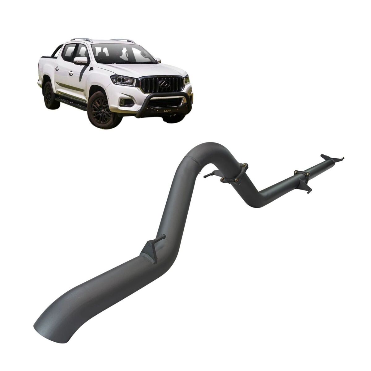 Redback Extreme Duty 3.5" DPF Back Exhaust for LDV T60 Pre Face Lift 2.8 Litre