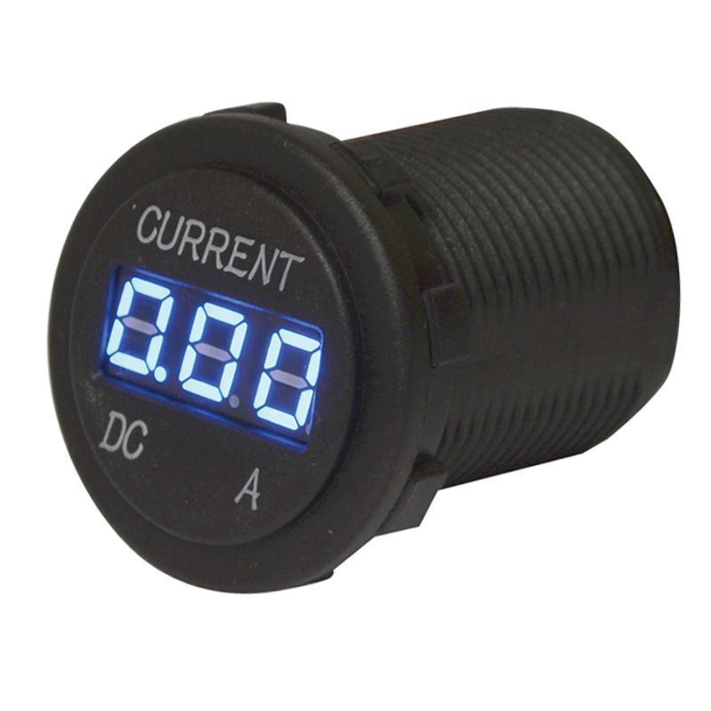 Ammeter With Standard Nut Blue Display 0-10A 12V - 24V