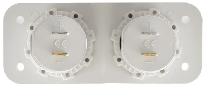 White Dual Flush Mount With 2