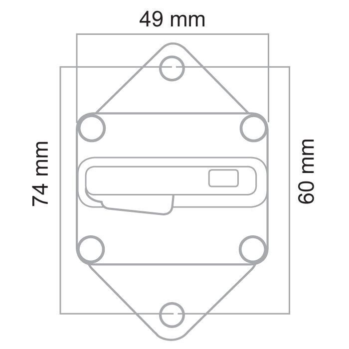 150A/42Vdc C.Breaker Panel Mnt Manual Reset Ip67