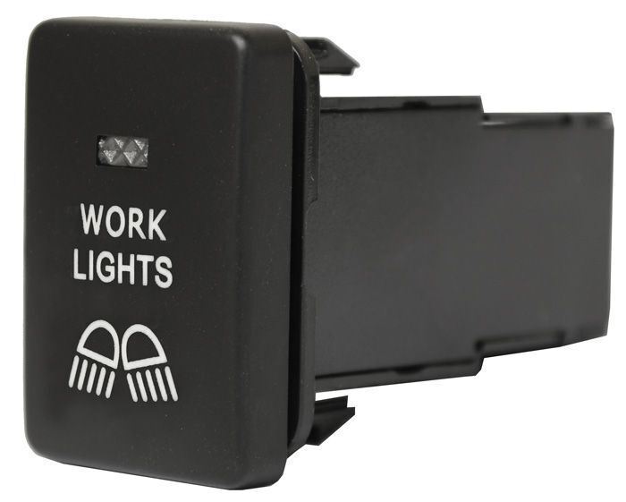 Work Light Switch to suit Toyota 28 X 17Mm Hole Size Green Led Work Light Symbol .