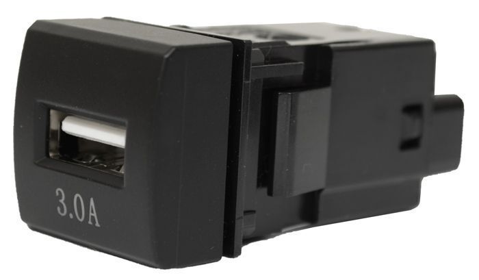 Prado Usb Port 3.0A to suit Toyota Late 2018-On; Hole Size 20.5X20.5Mm 22.5X22.5Mm Blue Led