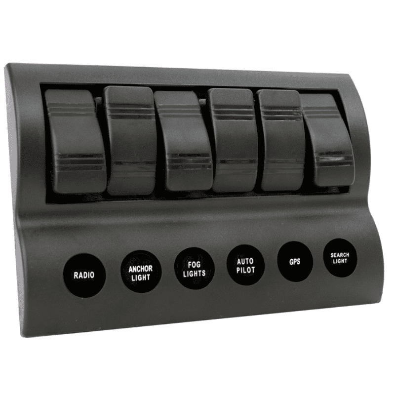 6 Way Switch Panel Led Circuit Breaker Protected 40 Piece Symbol Set