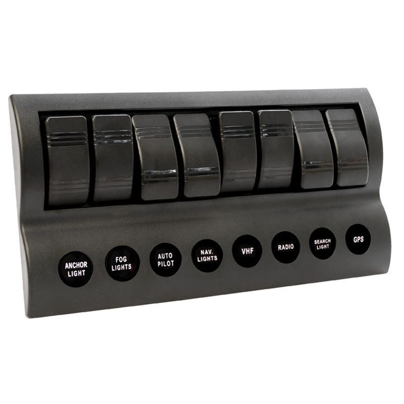8 Way Switch Panel Led Circuit Breaker Protected 40 Piece Symbol Set