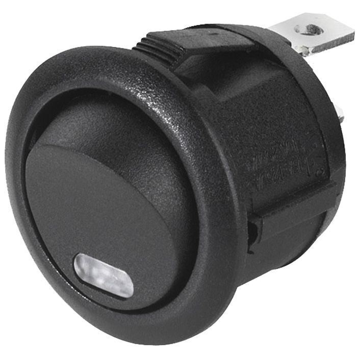 12/24V Amber Led Rocker Switch Rated 20A@12V & 10A@24V Mounting Hole Dia. 20Mm