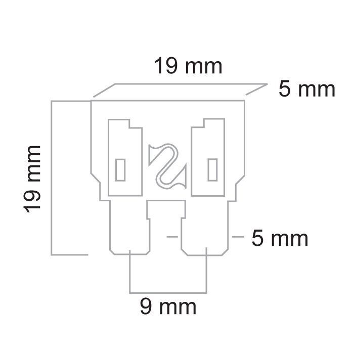 15A Standard Blade Fuse 100Pk
