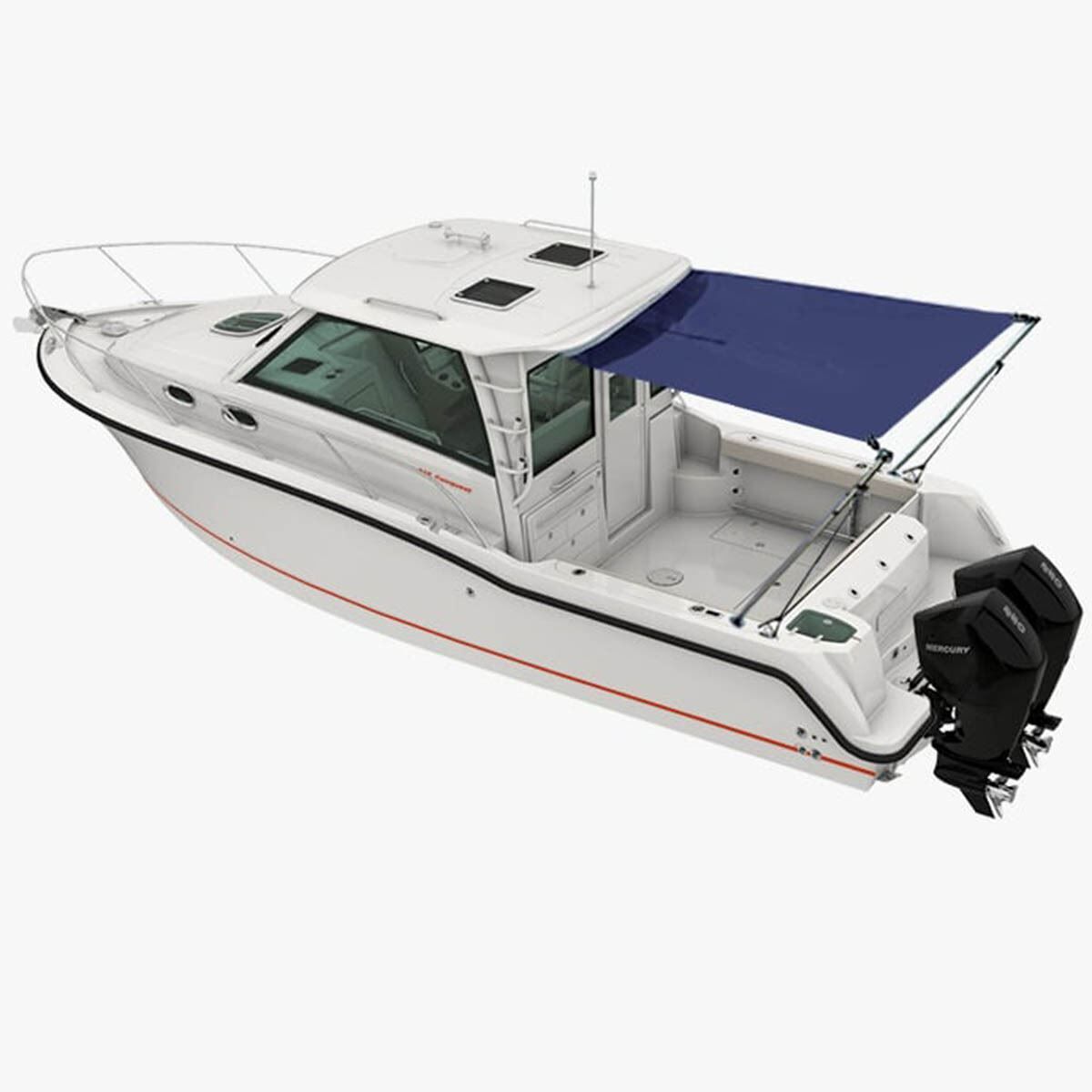 Oceansouth Cabin Cruiser Stern Shade Extension Kit - 2.9M x 2.6M (9.5ft x 9.5ft) - Blue |Outback Equ