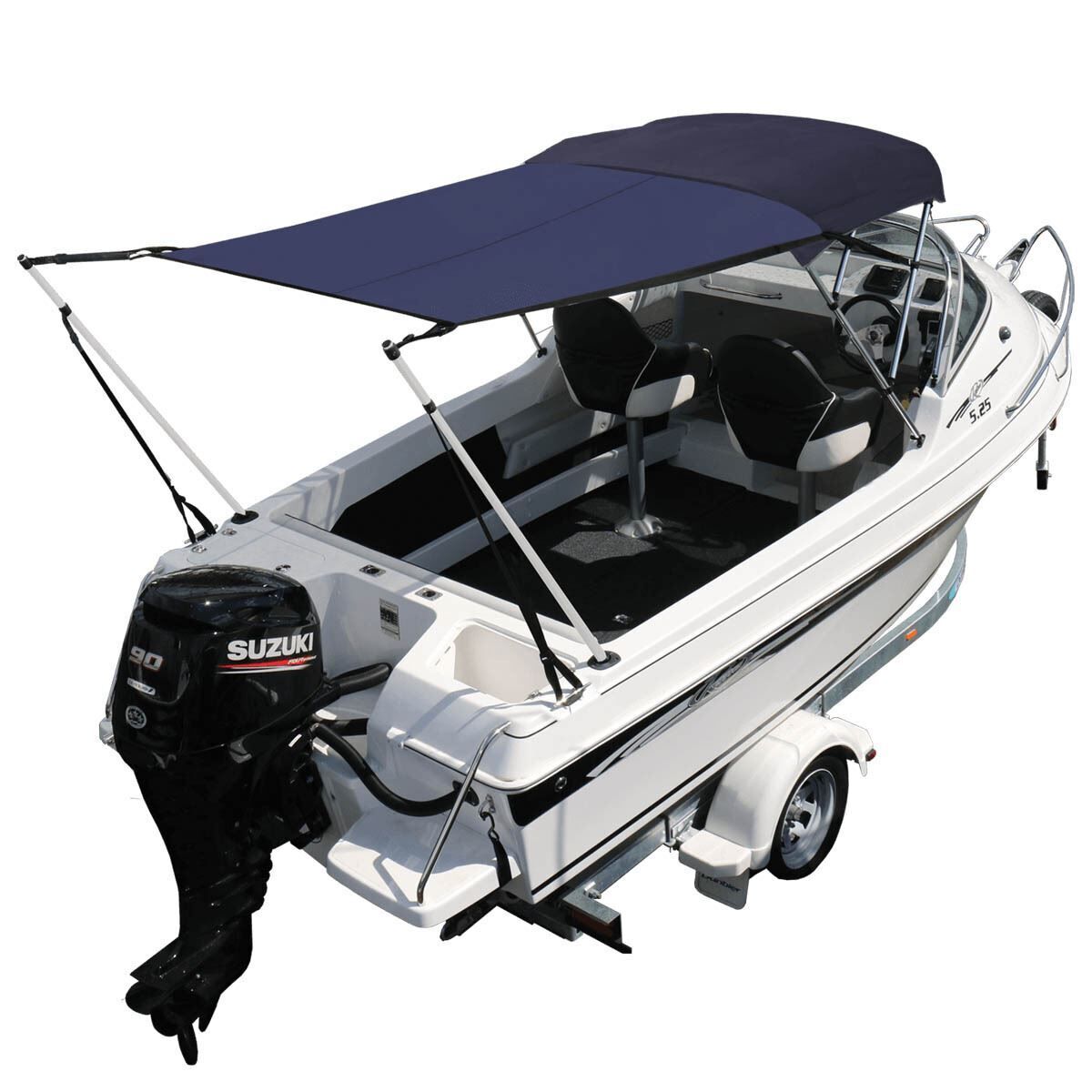 Oceansouth Bimini Extension Kit - 1.7M x 1.7M (5.5ft x 6.8ft) - Grey