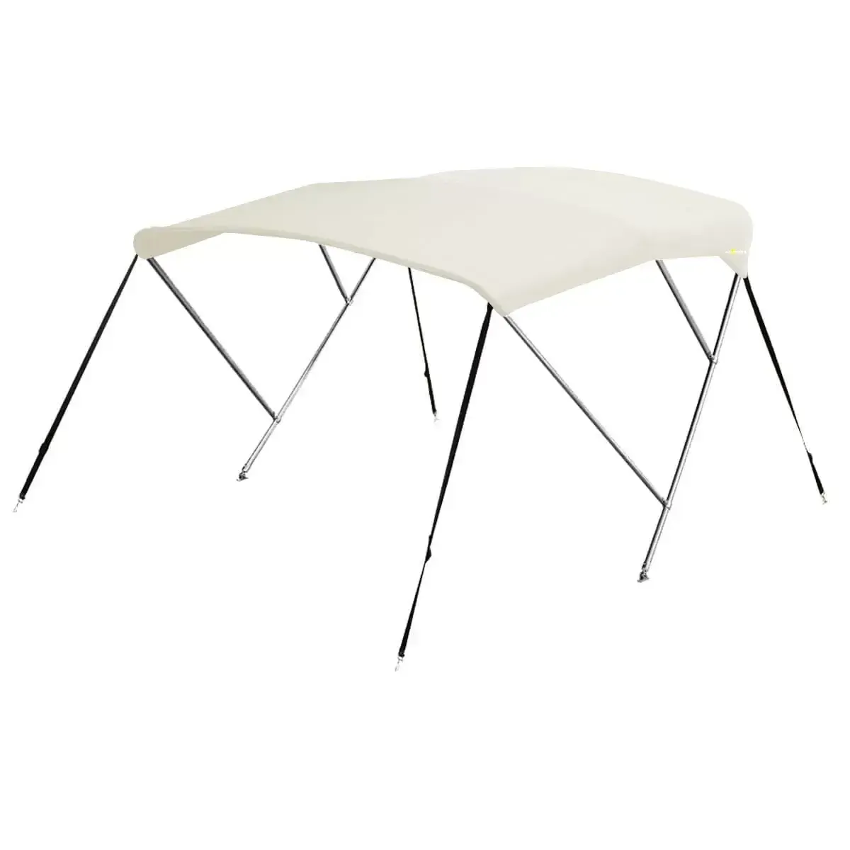 Oceansouth Stainless Steel 3 Bow Bimini Top - 1.5M - 1.7m White