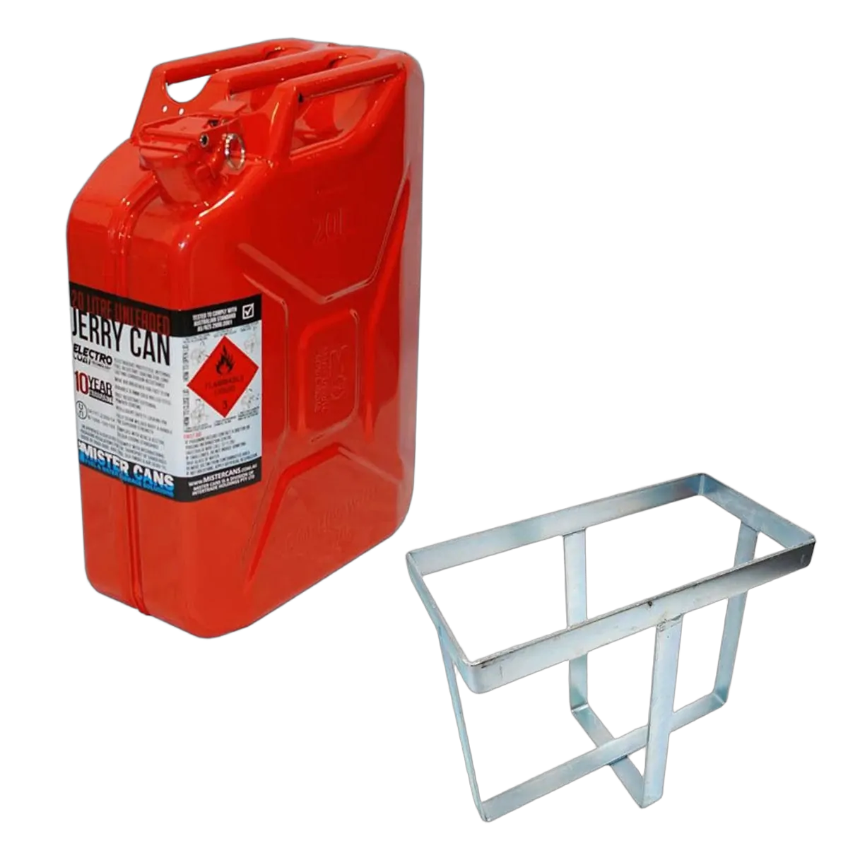 2 X 10L Jerry Can For Petrol Diesel Fuel With Spout, Emergency Backup Fuel Storage For