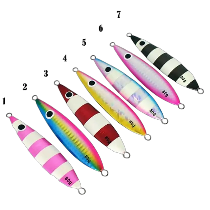 Slow Pitch Jig 80grm Blue/Gold/Pink - Slim Jim (2)