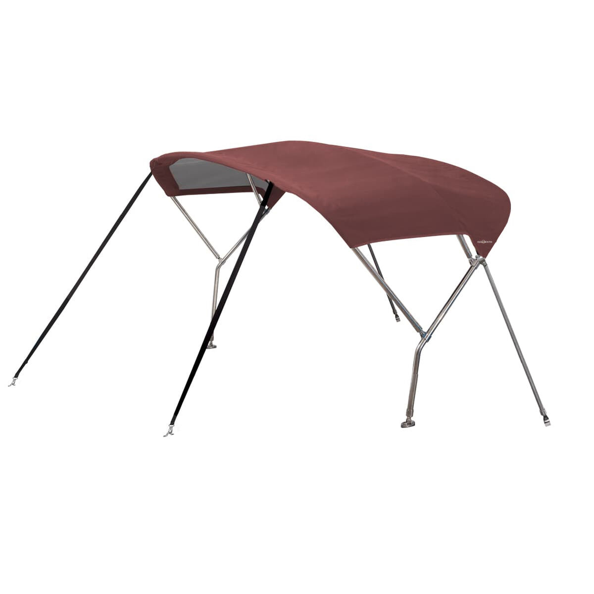 Oceansouth Stainless Steel Sailboat Bimini Top - 2.1M x 2.4M - Maroon