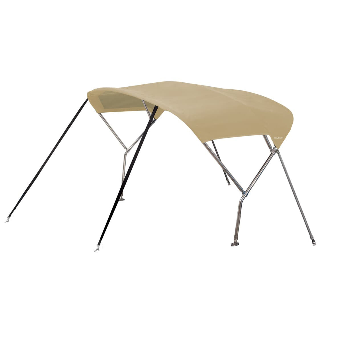 Oceansouth Stainless Steel Sailboat Bimini Top - 3.0M x 3.3M - Sand