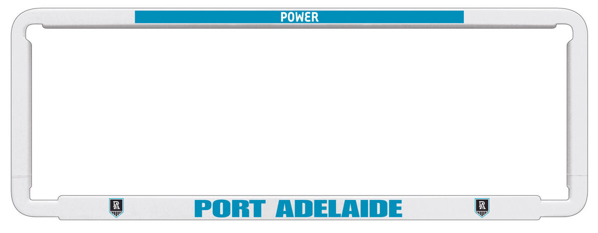 Sperling AFL Number Plate Frame - Port Adelaide 'Power'