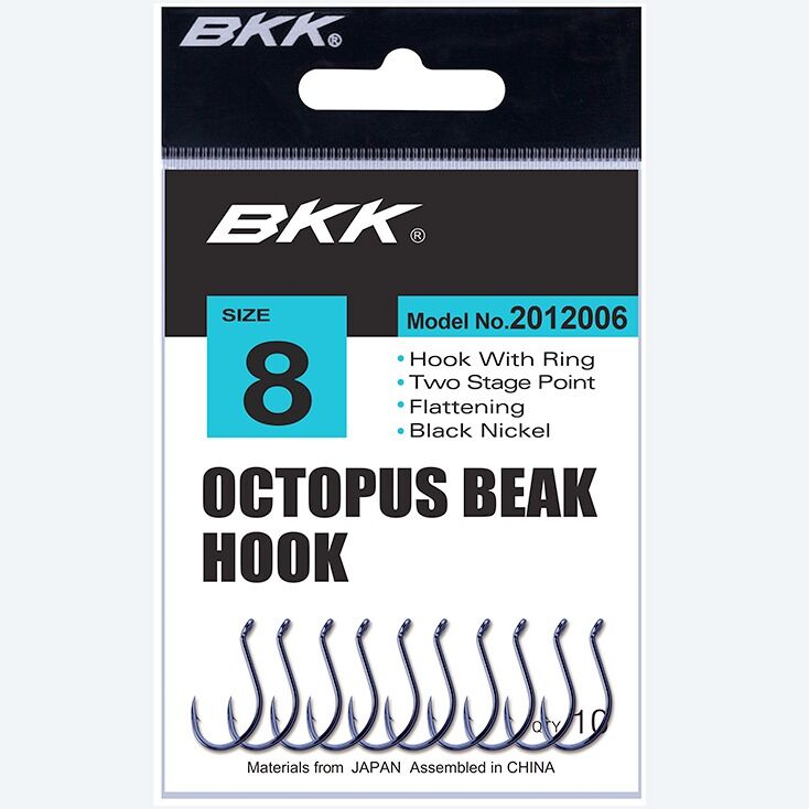 BKK Octopus Beak Hooks - 1/0 - 8 Per Pack