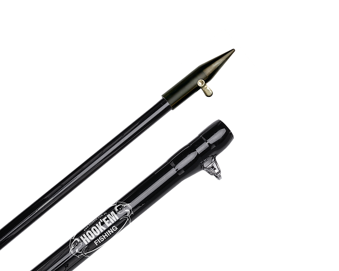 Hookem 2 X 3M (10FT) 2 Piece Black Fibreglass Outrigger Poles Only - No Bases Or Rigging Kit