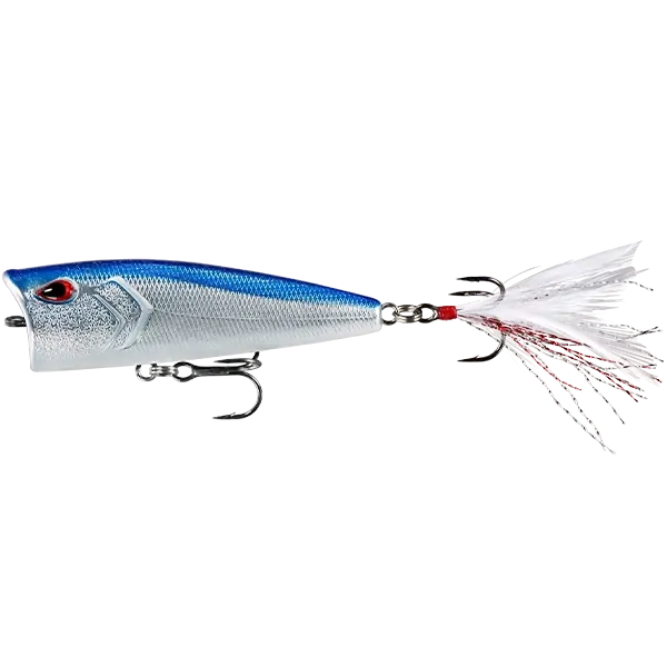 13 Fishing Poppy Mc Pop Face - 3" - 5/8oz - Chrome Blue Back